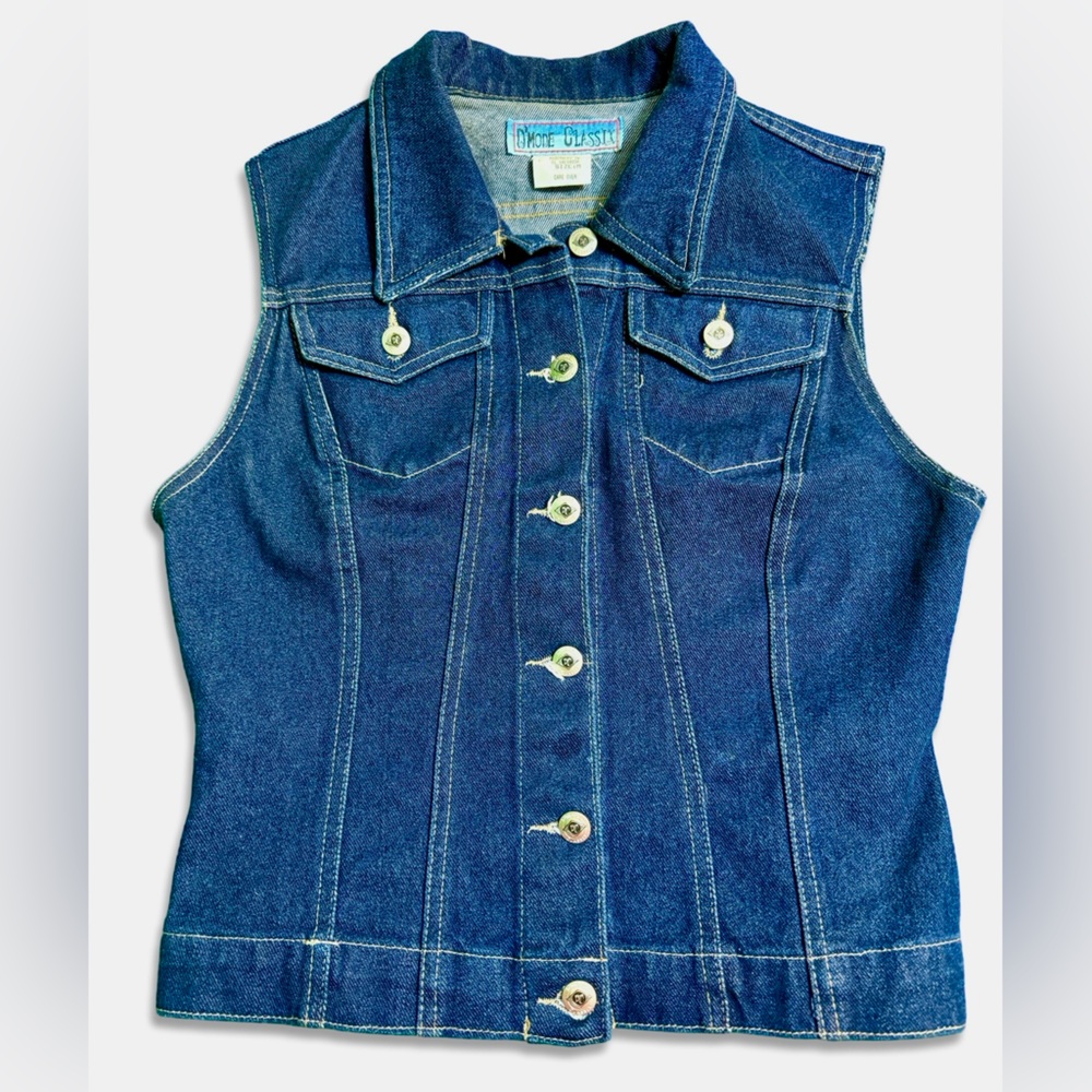 D'MODE CLASSIX Vintage Women's Sleeveless Denim Vest